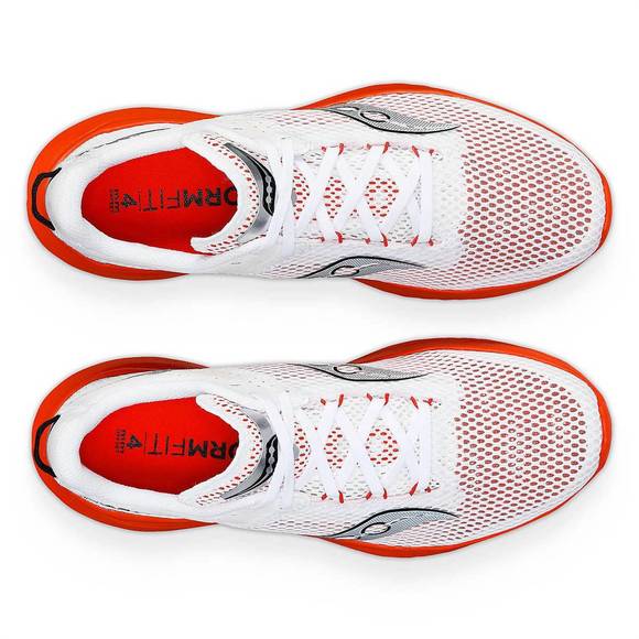 NEW SAUCONY men's kinvara 14 running shoes in white/infrared - Picture 3 of 3
